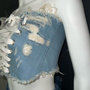 Denim crop top